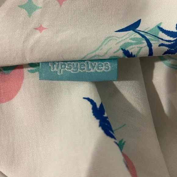 Tipsy Elves MEN'S GORILLA THRILLA HAWAIIAN SHIRT Surf White Blue Pink Size XL - Picture 6 of 10